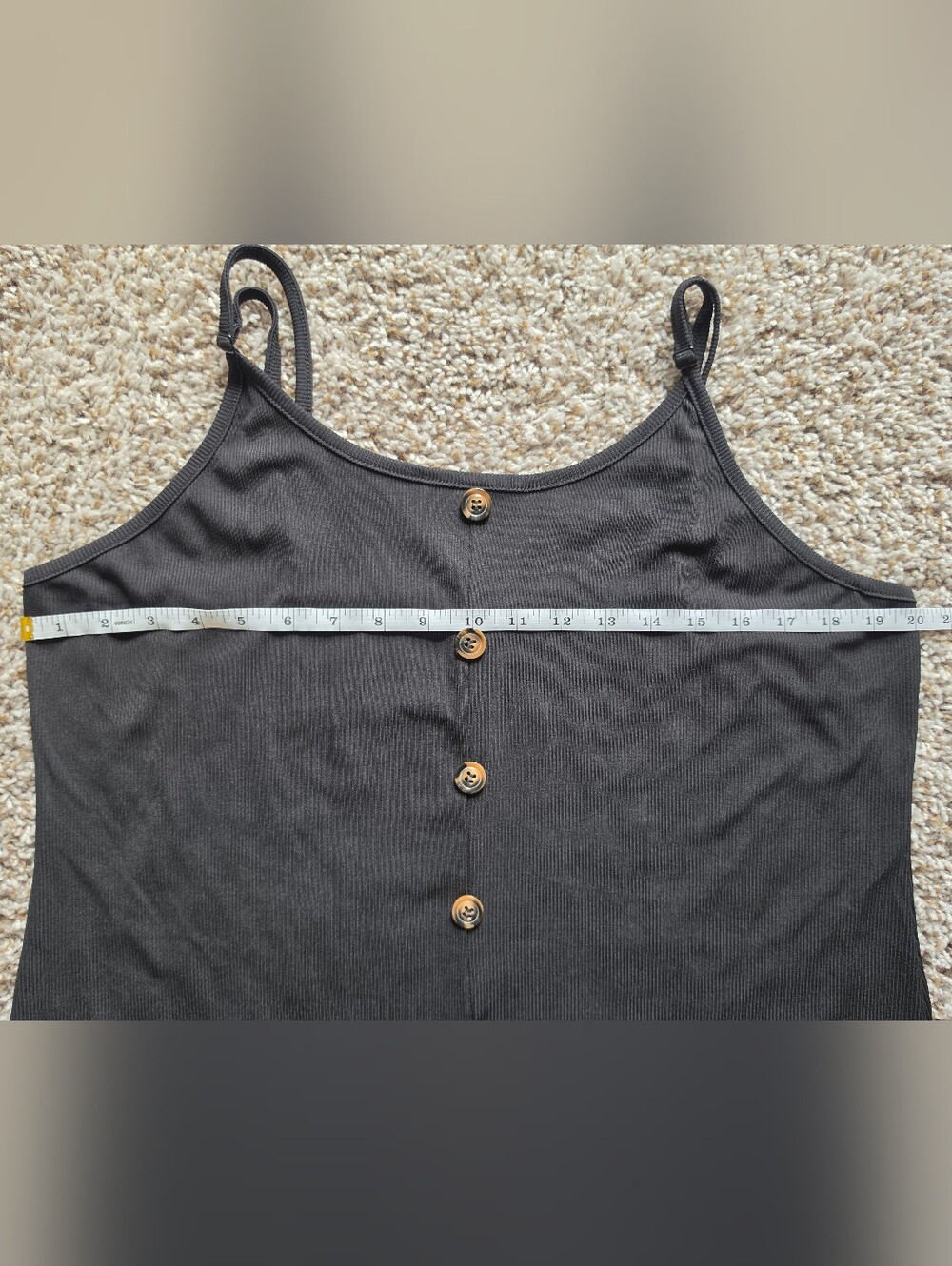🖤 Ribbed Button-Down Cami Dress 🖤 - Picture 4 of 7